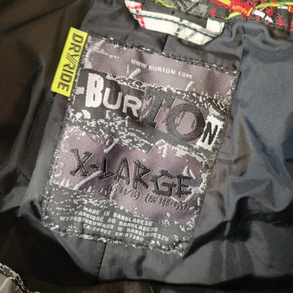 Burton Boys' Snow/Ski Pants in Red/White Name tag Graffiti Print Size XL - Picture 7 of 10